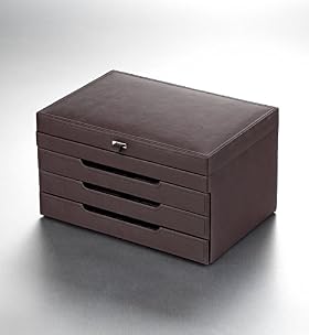 Large Leather Effect Jewellery Case