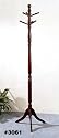 Cherry Finish Carved Coat Rack