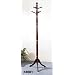 Cherry Finish Carved Coat Rack