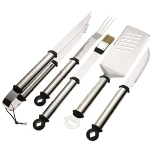 Mr. Bar-B-Q 5-Piece Stainless Handle Barbeque Tool Set by