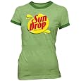 Sun Drop Citrus Soda Green Costume Juniors T-shirt Tee