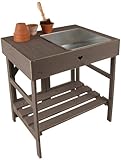IMAGE OF Esschert Design Potting Table - Warm Gray