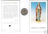 Saint Dymphna Prayer Card With 3rd Class Cloth Relic