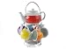 Present Time Rainbow Porcelain Tea Set with Stand