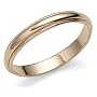 14k Yellow Gold 3mm Milgrain Half Round Band