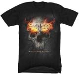 SHAI HULUD - Skull Flames - Black T-shirt