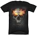 SHAI HULUD - Skull Flames - Black T-shirt