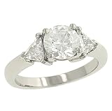 Trillion Diamond Engagement Ring .53cttw (cz ctr)