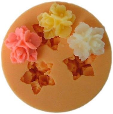 Lovely Mold :3D Flower Silicone Fondant Cake Sugarcraft Cupcake Soap Candy Mold Tools Maker DIY