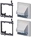 Arlington Industries LVCE2 Low Voltage Mounting Bracket with Cable Wall Plate, 2-Gang, 2-Pack