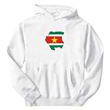 Sweatshirt White  Suriname Map Color  Country