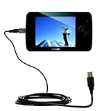 IMAGE OF Retractable USB Cable for the Philips GoGear SA6145/37 with Power Hot Sync and Charge capabilities - uses Gomadic TipExchange Technology