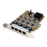 StarTech.com 4 Port PCI Express Gigabit Ethernet NIC Network Adapter Card (ST1000SPEX4)