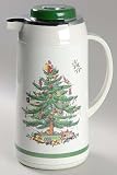Spode Christmas Tree-Green Trim Plastic Carafe Thermos, Fine China Dinnerware