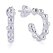 Sterling Silver Ball Hoop Earrings w/ butterfly style hook