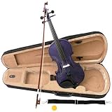 Purple 4/4 Violin with Bow, Free Case, and Accessories