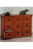 Craftsman File Console 9-drwr Chest Dark Oak