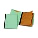 Globe-Weis Classification Folder, Letter Size, 2 Dividers, Green, (PU61 GRE)