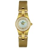 Ladies Linea Diamond 18k Gold and Gold Satin by Baume & Mercier