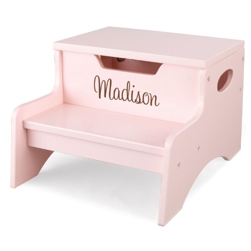 KidKraft Personalized Step n Store Petal with Brown Script - Madison
