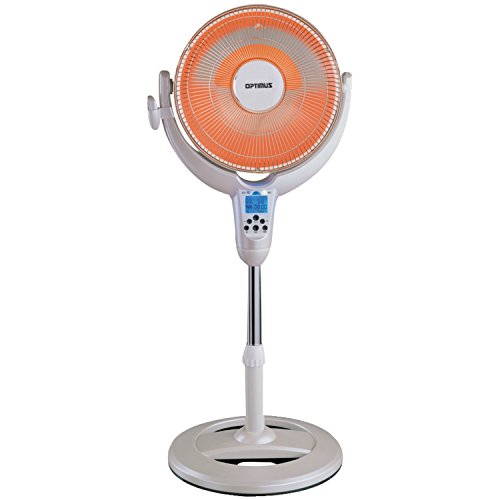 Optimus H4500 14Inch Oscillating Pedestal Digital Dish Heater with Remote New