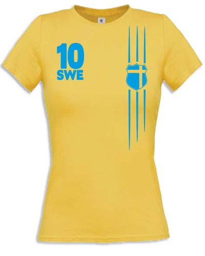 FUSSBALL WM 2014 – SCHWEDEN FANSHIRT 3297(F-G) Gr. XL