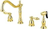 Elements of Design EB1792AL Heritage Widespread Kitchen Faucet, 8 - 14 Adjustable Spread, Polished