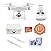 DJI Phantom 4 Pro Quadcopter Drone with Standard Remote Controller - Bundle with 32GB MicroSDHC Card, Aluminum Case, Quick-Release Propellers, Fast-fold Drone Landing Pad, Cleaning Kit