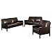 Milano Faux Leather Seating Collection - Dark Brown
