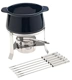 Chantal 1-3/4 Quart Ceramic Fondue Set, Cobalt Blue