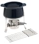 Chantal 1-3/4 Quart Ceramic Fondue Set, Cobalt Blue