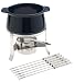 Chantal 1-3/4 Quart Ceramic Fondue Set, Cobalt Blue