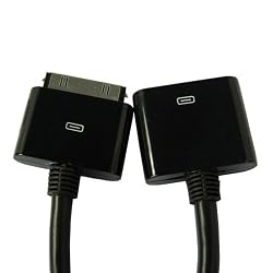 Dock Connector Extender Extension Cable for Apple iPad iPhone iPod (Black)