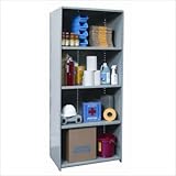 Hi-Tech Shelving Medium-Duty Closed Type Starter and Optional Add-on Unit with 5 Shelves Size: 87