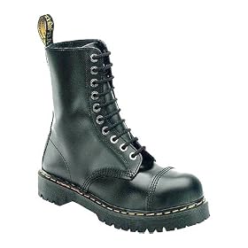 Dr. Martens 8761FH 10-Eyelet Cap Toe Boot - Black Boots