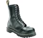 Dr. Martens 8761FH 10-Eyelet Cap Toe Boot - Black Boots,Black Fine Haircell,UK 5 M