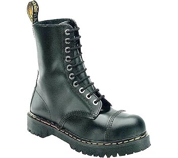 Dr. Martens 8761FH 10-Eyelet Cap Toe Boot - Black Boots