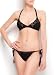Mango Women's Crochet Triangle Top, M, Black