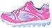 Skechers Kids Skech Air-80358L Bungee and Strap Sneaker (Little Kid/Big Kid),Neon Pink/Periwinkle,1 M US Little Kid