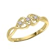 10K Yellow Gold 0.05 ct. Diamond Heart Ring
