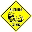 SLED DOG CROSSING musher race sport sign