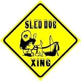 SLED DOG CROSSING musher race sport sign