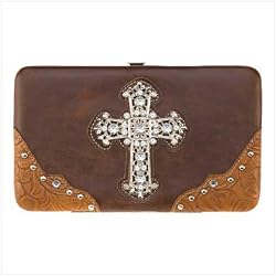 Jeweled Cross Hinge Wallet