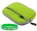 rooCASE Neoprene Sleeve (Neon Green) Case for iomega eGo Ruby Red 500 GB Portable Hard Drive 34619