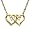 14k Yellow Gold Double Heart Pendant w/ Diamond Accent
