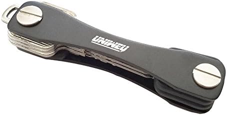 UniWey Compact Key Holder Organizer ,Replacement for Key Chain Key Ring,Smart key,Extendable,2-15 keys (Black)