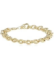 14K Gold 9mm Charm Bracelet, 7.5"