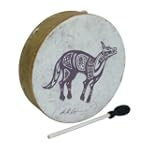 14 Inch Buffalo Drum with Lone Coyote Graphic