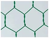 吉田隆 ビニール亀甲金網 緑 #16X40X910X30m