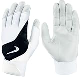 2008 Nike Keystone IV Adult Batting Glove - White/Black